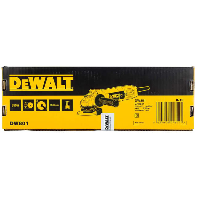 DEWALT 850W, 100mm एंगल ग्राइंडर (भारत में निर्मित)