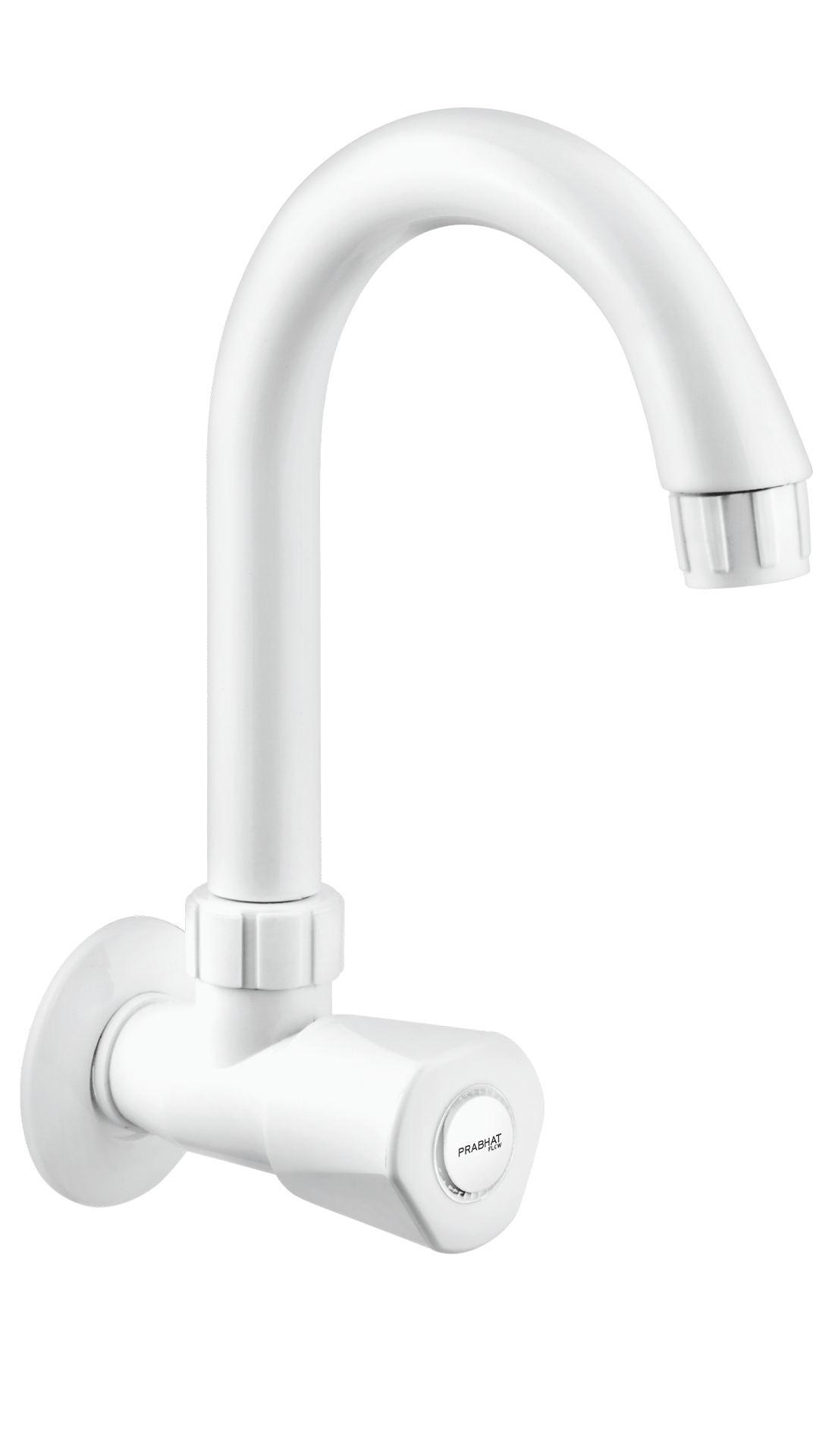 Prabhat Turbo Sink Cock (L) Spout - WHITE