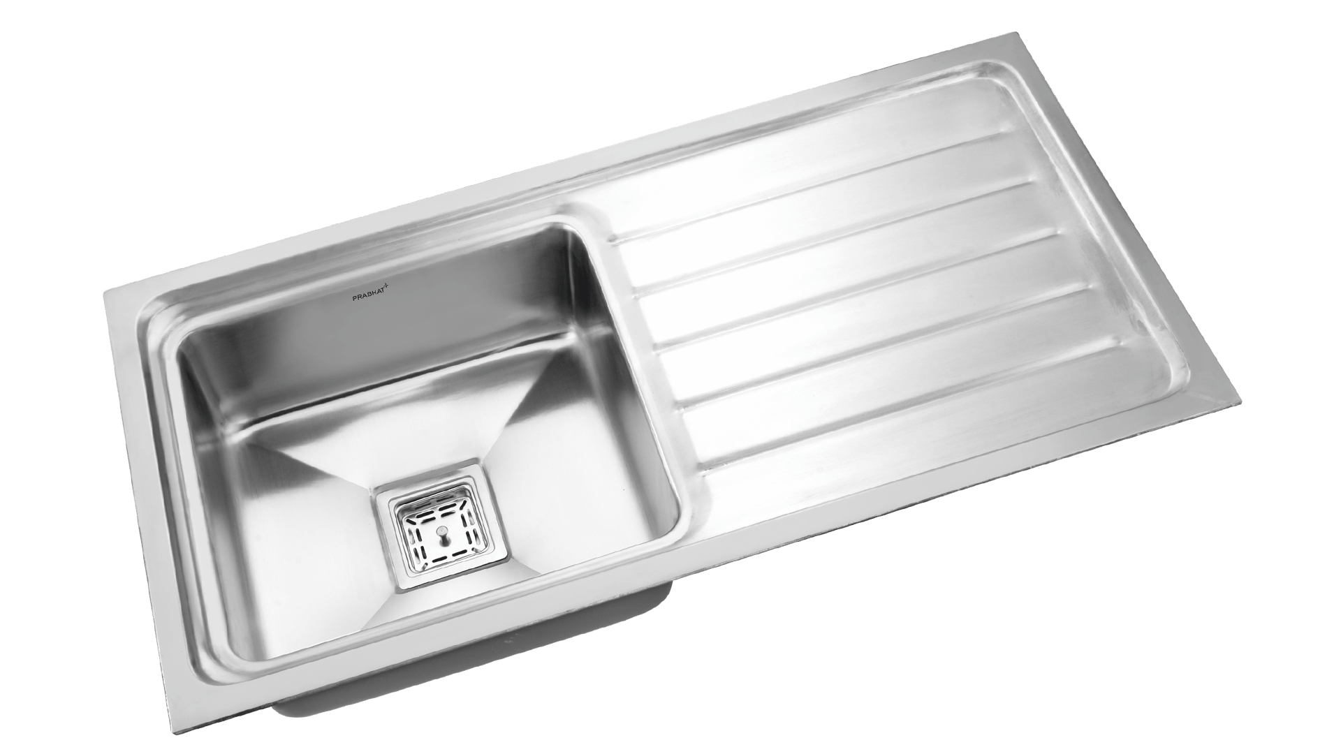 Prabhat Rocola Single Bowl With Drain Board Sink, SIGSB3218M