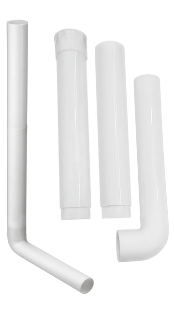 Prabhat Long L-Bend Pipe - WHITE