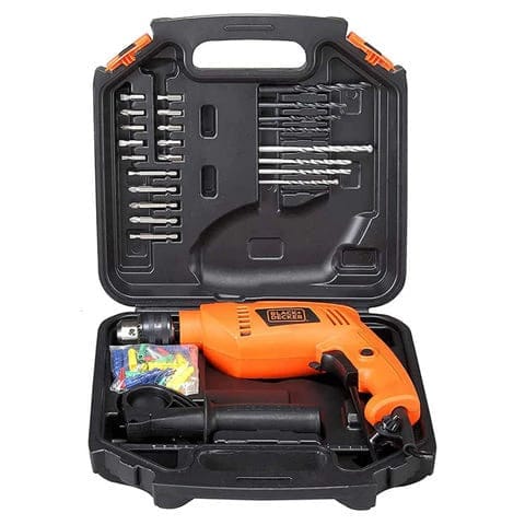 BLACK & DECKER 550W 13mm Hammer Drill kit 50 Tools