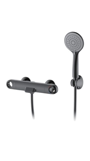 Carolieto Bullet Shower Mixer with Hand Shower - Matte Black