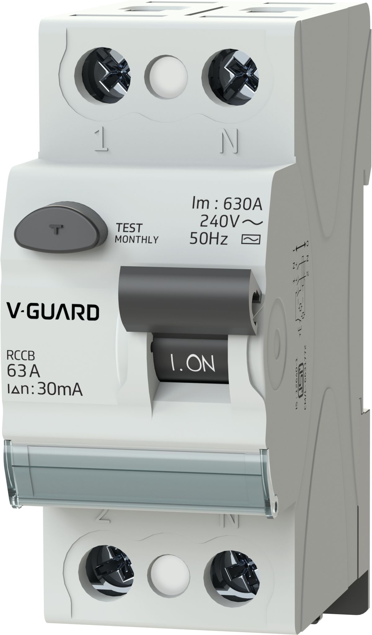 Vguard RCCB 63A DP 100mA INVIDIA