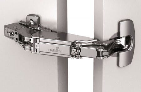 Hettich Sensys 8657I Th52 Conc.Hinge(15-32mm Th.)Cab. Door(0 Prot.)-Base 12.5(Crank 0) & Mt. Plate