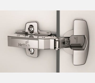 Hettich Sensys 8631I Th52 Conc. Hinge For 15-32mm Thick Cab. Door- Base 3 (Crank 9.5) & Mt. Plate