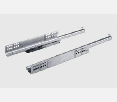 Hettich Quadro- 25 Partial Extension Soft Close Drawer Slides- 500 Mm (Zinc)