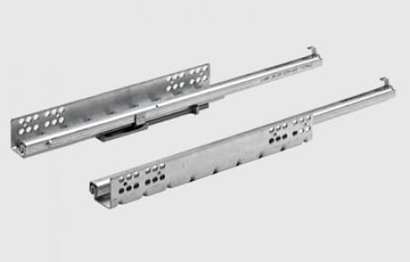 Hettich Quadro 25 Partial Extention Push To Open Drawer Slides- 400 Mm (Zinc)