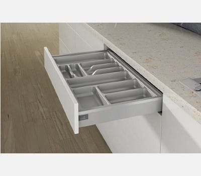 Hettich Orgatray Width- 801-900Mm, Depth- 441-520Mm, Silver Finish