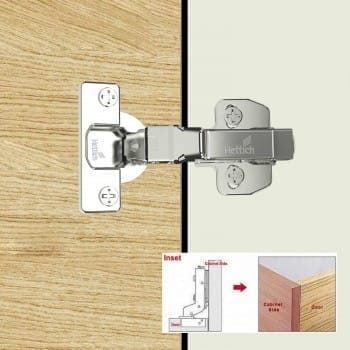 Hettich Onsys 4447I-Th52 Auto Closing Conc. Hinge (16 Crank) With Mt. Plate & Cover Cap