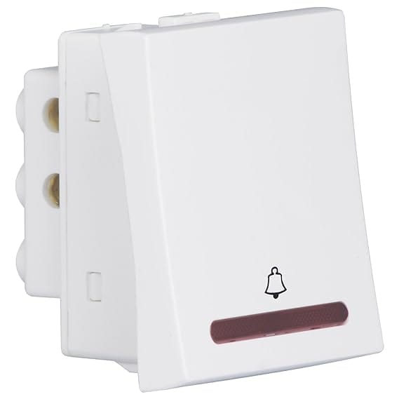 Havells 10 Ax Mega Bell Push Switch With Indicator, AHFMBIB101