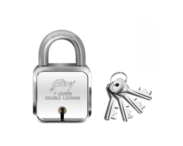 Godrej Square Padlock 7 Levers (4 Keys)