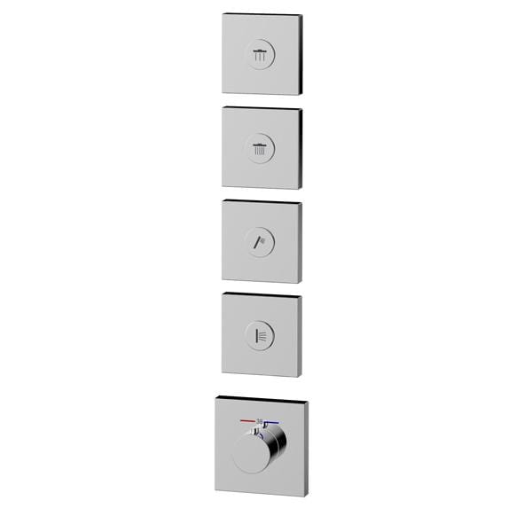 Grotto 4 Way Thermostatic Smart Control Trim Set, GR-72060-4-CP