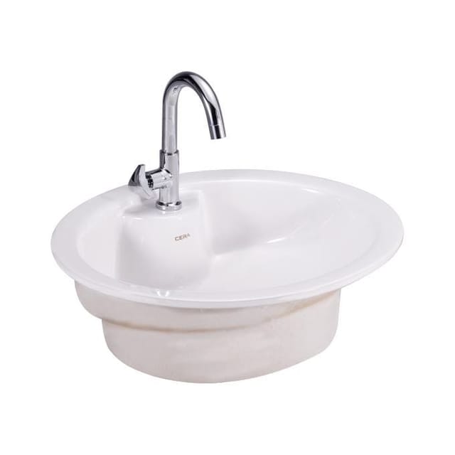 Cera CLIFF COUNTER WASH BASIN SNOW WHITE