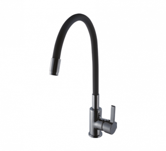 Hindware Single Lever Sink Mixer With Flexible Spout (Grey)