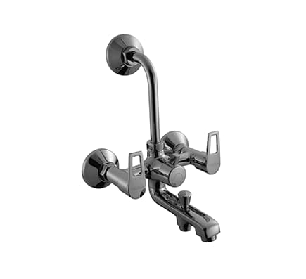 Hindware Aspiro Wall Mixer 3 In 1 System With Provision For Both Hand Shower And Overhead Shower With 115 Mm Long Bend Pipe